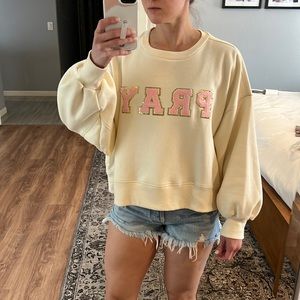 Judith March custom crop sweatshirt